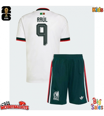 Mexico Raul Jimenez #9 Replica Away Stadium Kit for Kids World Cup 2026 Short Sleeve (+ pants)